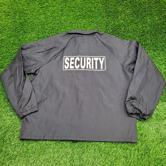 Vintage Security Guard Snap Jacket XL 26x28 Baggy Nylon USA - Picture 2 of 12